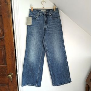 EVERLANE The Way High Sailor Jean Wide Leg Flare Sail Blue NEW Size 26 Ankle